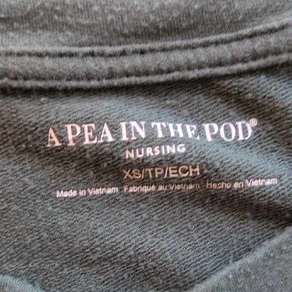 Set of Three Nursing T-Shirts - Striped, Gray, Green - Picture 4 of 4